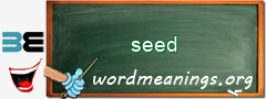 WordMeaning blackboard for seed